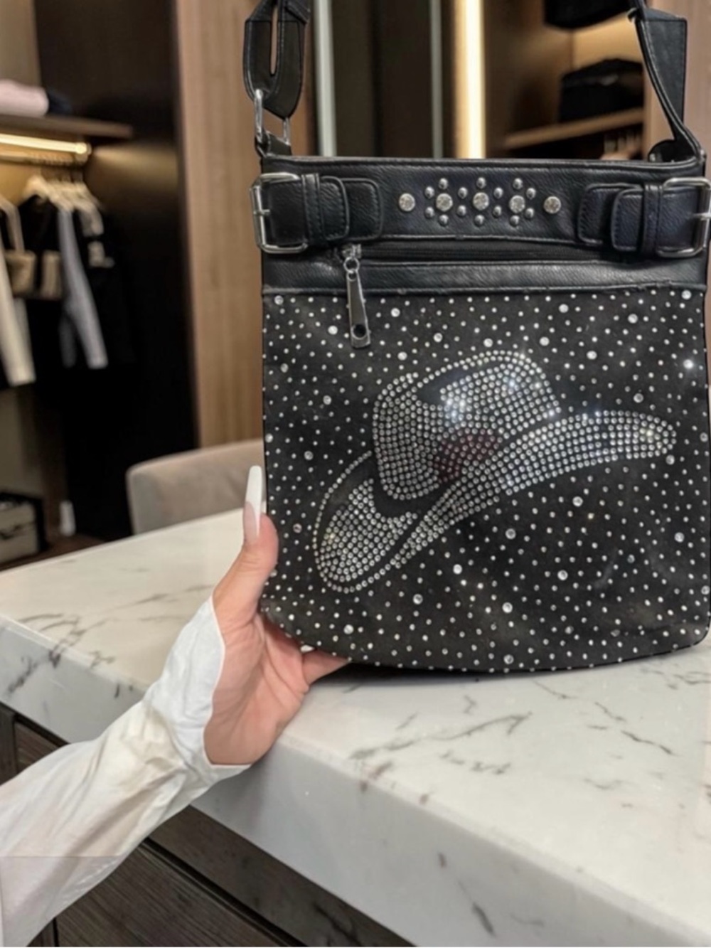 Vintage Handbag Express Cowboy Hat Crossbody Sling Y2K Trendy​​